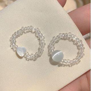 Clear Beaded Ring