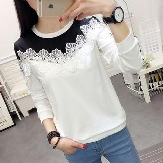 Crochet Panel Pullover