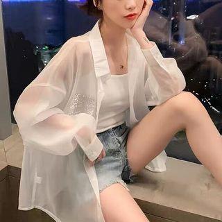 Long-sleeve Sequin Shirt