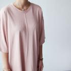 Asymmetric-hem Loose-fit T-shirt Dress