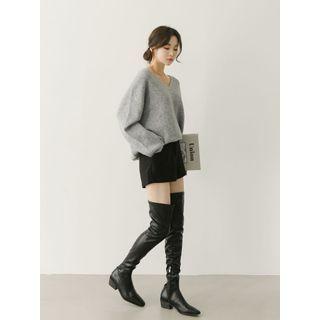 Zip-side Knee High Boots