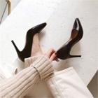 Pointy-toe Genuine Leather High-heel Pumps