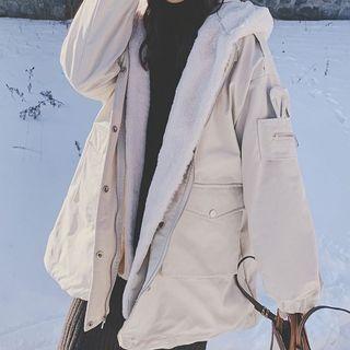 Long-sleeve Fleece Lined Cargo Jacket