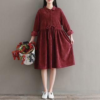 A-line Corduroy Shirtdress