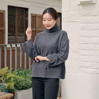 Turtleneck Drawcord Sweater