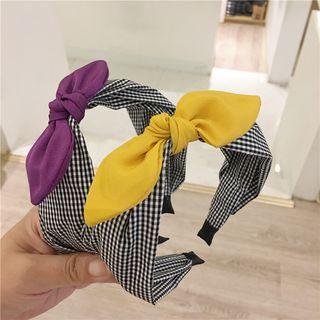 Gingham Bow Headband