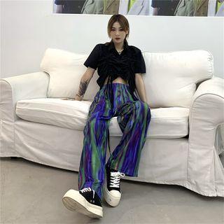 High Waist Tie-dye Pants As Shown In Figure - One Size