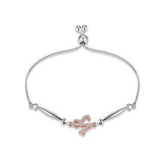 925 Sterling Silver Fashion Capricorn Bracelet With Cubic Zircon Silver - One Size