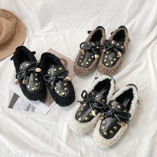 Fleece Studded Loafers