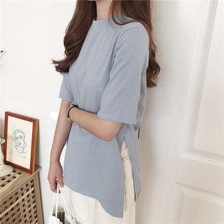 Slipt Side Plain Tee