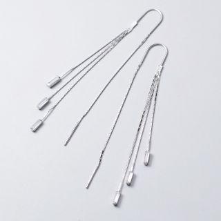 Rhinestone Fringe Threader Earring