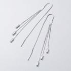 Rhinestone Fringe Threader Earring
