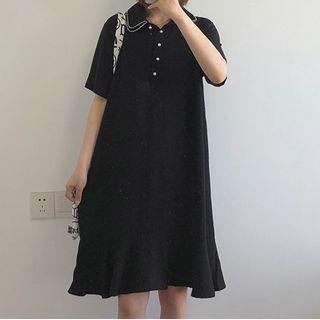 Chiffon Short-sleeve Polo Dress