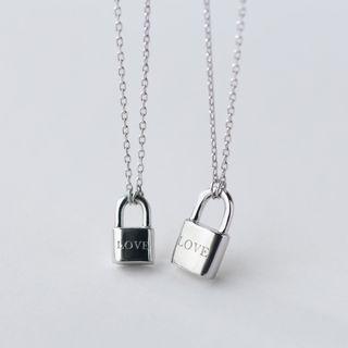 S925 Sterling Silver Lock Necklace