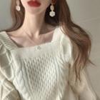 Square-neck Loose-fit Sweater