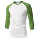 Color-block Raglan-sleeve T-shirt Black & Gray - Xxl