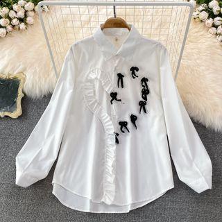 Bow Detail Ruffled Shirt