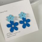 Flower Alloy Dangle Earring 1 Pair - Earring - Blue - One Size