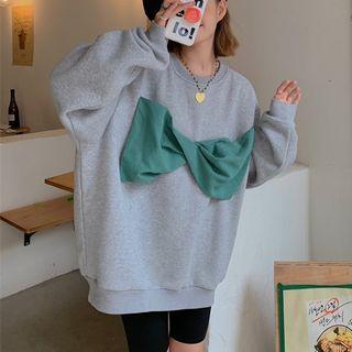 Twist Bow-accent Sweatshirt