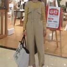 Striped Long-sleeve T-shirt / Jumper Pants / Set