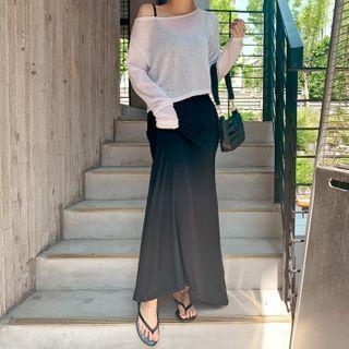 Set: Knit Top + Maxi Camisole Dress