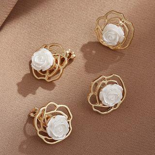 Rose Resin Alloy Earring