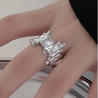 Cz Open Ring Ring - Silver - One Size
