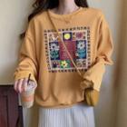 Flower Print Pullover Yellow - One Size