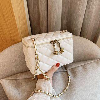 Quilted Star Zip Crossbody Bag