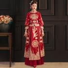 Rhinestone Traditional Chinese Wedding Gown