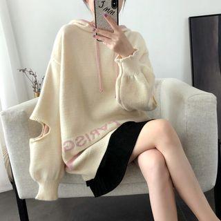 Cutout Oversize Hooded Sweater