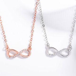 Rhinestone Infinity Sign Necklace