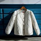 Quilted Dotted Button-up Jacket