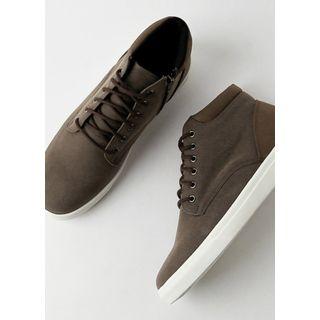 Zip-side Faux-suede Sneakers