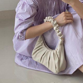 Shirred Top Handle Crossbody Bag Milky White - One Size