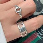 925 Sterling Silver Heart / Moon Ring