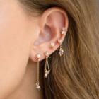 Heart Earring Set 62 - Set - Gold - One Size