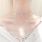 925 Sterling Silver Star Choker As Shown In Figure - One Size