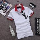 Letter Piped Short-sleeve Polo