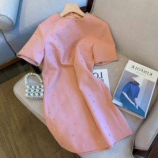 Rhinestone Mini A-line Dress