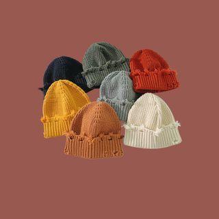 Plain Ripped Knit Beanie