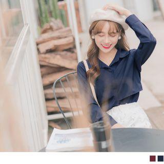 Dip Back Asymmetric Long Sleeve Shirt