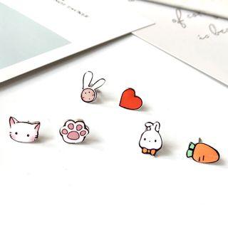 Non-matching Alloy Cartoon Animal Earring