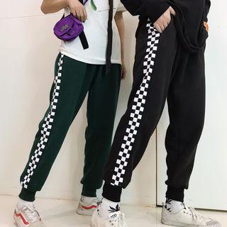 Checker Print Sweatpants