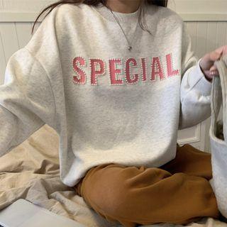 Beaded Lettering Sweatshirt