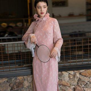 Lace Cuff Midi Qipao