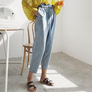 Cropped Jeans With Belt