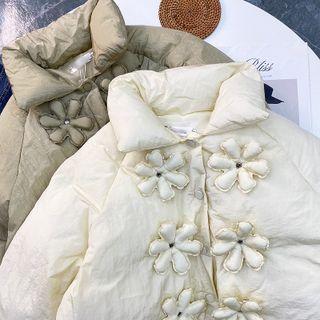 Plain Floral Padded Jacket