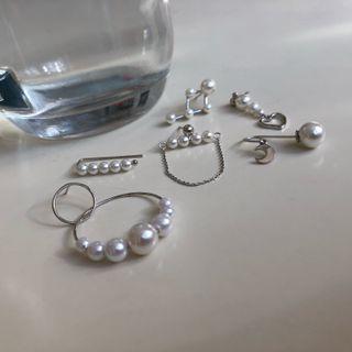 Faux Pearl Sterling Silver Earring (assorted Designs)