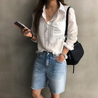 Pattern Long-sleeve Shirt
